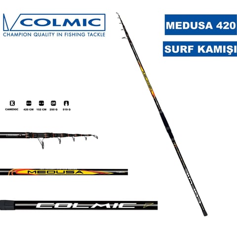 Surf Olta Kamışlarıisinde COLMICmarkalı Colmic Medusa 420 cm 100-250 gr Tele Surf Kamışürünü detaylı olarak  inceleyin.
