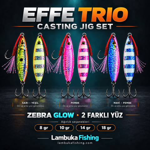 Effe Trio Casting 3 lü 2 Yönlü Jig Yem