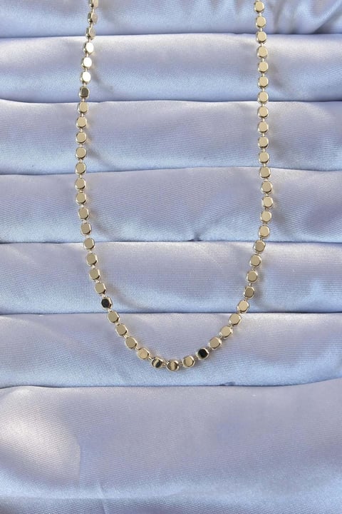 316L Çelik Gold Renk 60 cm Parçalı Ezme Kolye