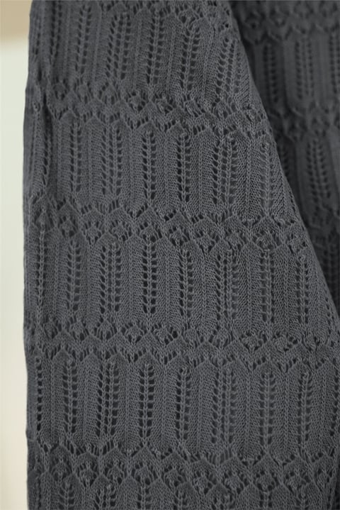Ajurlu  Desenli Baharlık Hırka   -Füme-Hırka-109-9869-R18