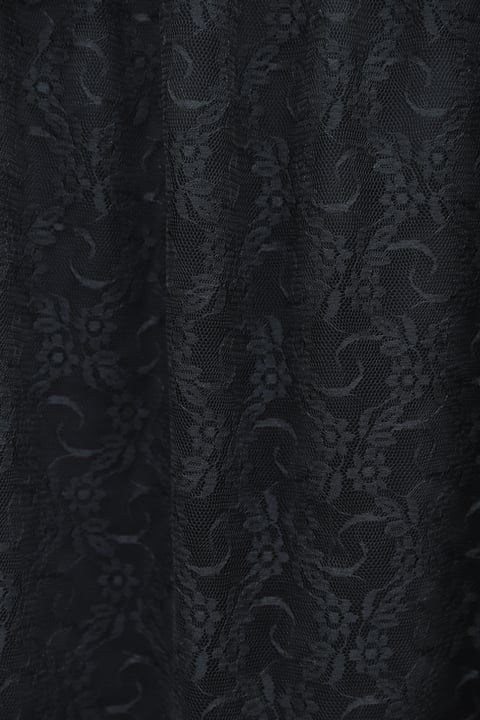 Asimetrik Kesim Astarlı Beli Lastikli Tül Etek -Siyah-Etek-386-6286-R01