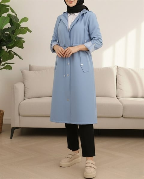 معطف واق من المطر مبطن - أزرق-Trençkot-148-2181-R31