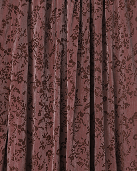 Astarlı Kemerli Kabartma Desenli Organze Etek -K. Bordo-Etek-429-0023-R52