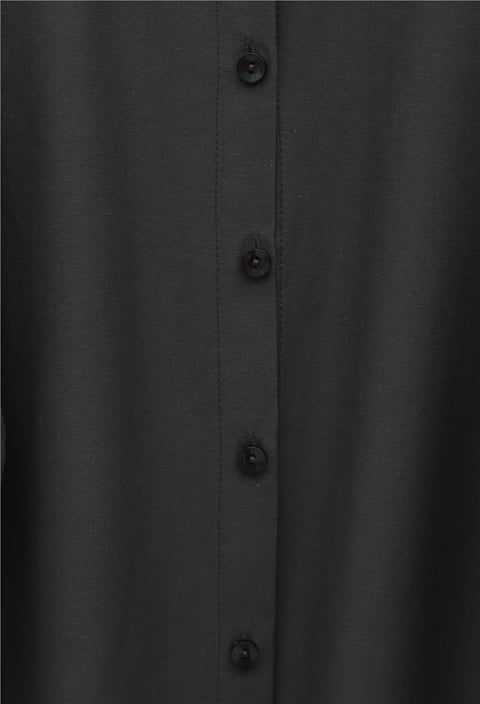 Balon Kol Düğmeli Kısa Poplin Gömlek -K. Kahve-Gömlek-432-24135-R54