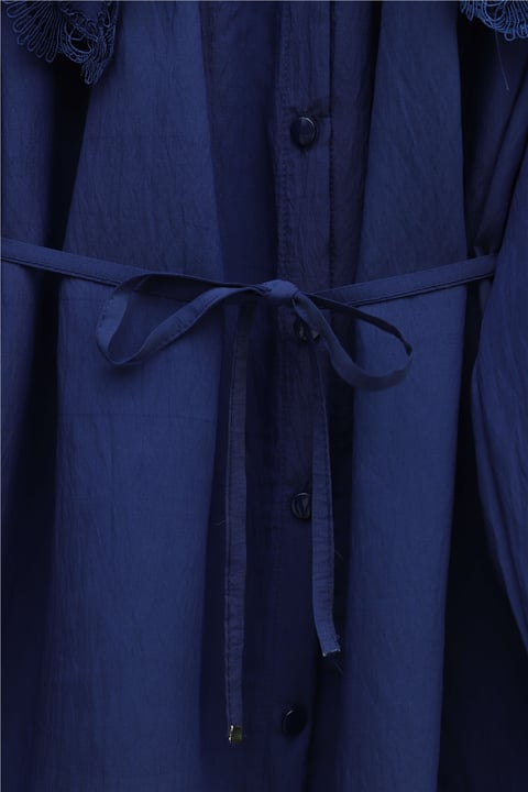 Bebe Yaka Fistolu Beli Bağcıklı Modal Tunik  -Laci-Tunik-398-11008-R03