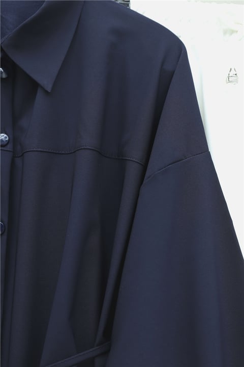 Beli Bağcıklı Düğmeli Oversize Modal Tunik -Laci-Gömlek-398-11007-R03