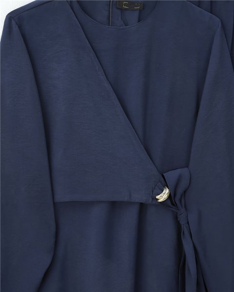 Beli Çapraz Bağlamalı Pantolonlu Modal Takım  -Laci-Takım-120-1702-R03
