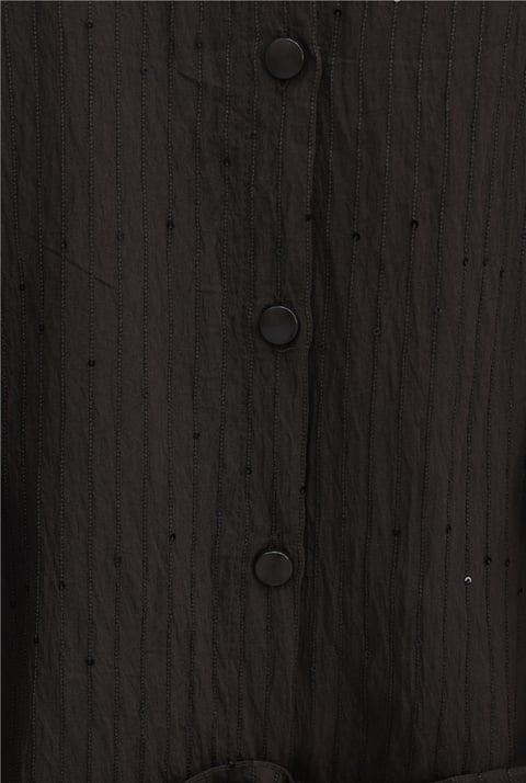 Beli Kemerli Dikiş Ve Pul Detaylı Düğmeli Gömlek -K. Kahve-Gömlek-398-11000-R54