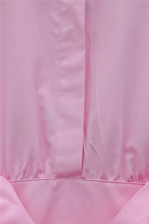 Beli Korsajlı Gizli Patlı Kuşaklı Poplin Tunik -Pembe-Tunik-111-22042-R20