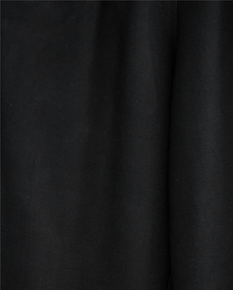 Beli Lastikli Bağcık Detaylı Cepli Bol Paça Tensel Pantolon -Siyah-Pantolon-307-2382-R01