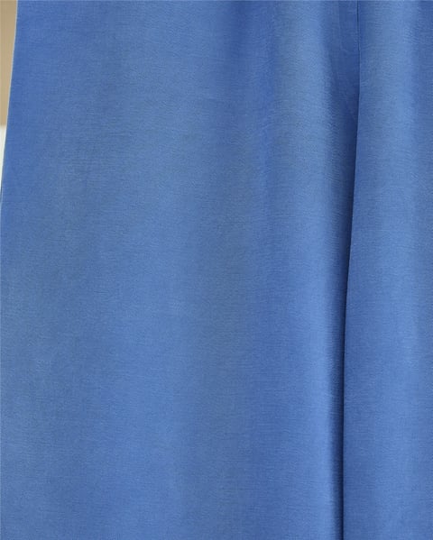 Beli Lastikli Bağcık Detaylı Cepli Bol Paça Tensel Pantolon -İndigo-Pantolon-307-2382-R21