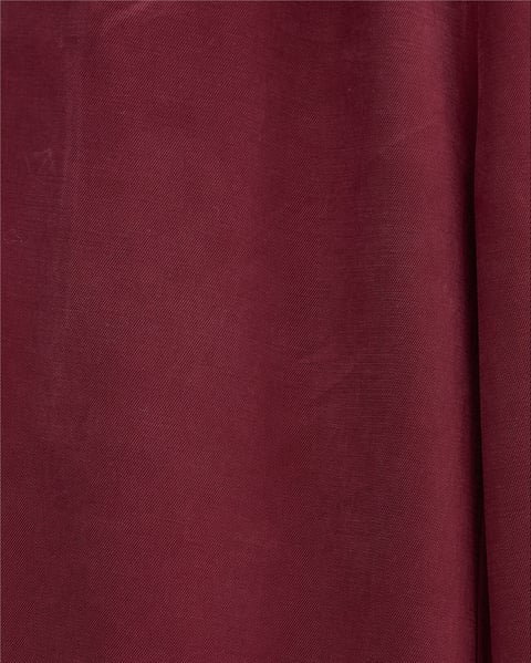 Beli Lastikli Bağcık Detaylı Cepli Bol Paça Tensel Pantolon -Bordo-Pantolon-307-2382-R04