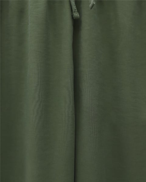 Beli Lastikli Bağcıklı Bol Paça Salaş Pantolon  -Haki-Pantolon-338-20646-R05