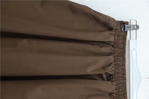 Beli Lastikli Bağcıklı Cepli Dikiş Detaylı Etek  -Taba-Etek-346-5020-R12