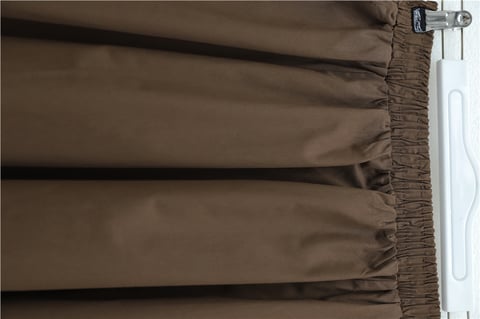 Beli Lastikli Bağcıklı Cepli Dikiş Detaylı Etek  -Taba-Etek-346-5020-R12