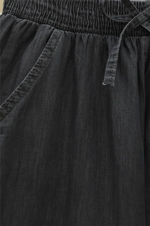 Beli Lastikli Cepli Bol Paça Kot Pantolon        -Antrasit-Pantolon-136-0840-R64