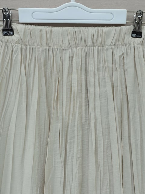 Beli Lastikli Kraş Etek -Bej-Etek-346-5004-R56