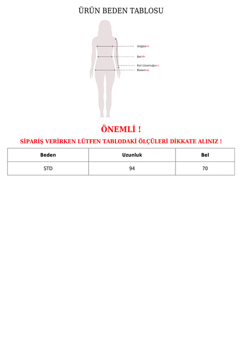Beli Lastikli Kraş Etek   -K. Kahve-Etek-346-5004-R54