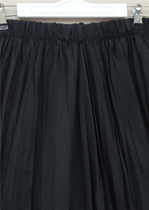 Beli Lastikli Kraş Etek -Siyah-Etek-346-5004-R01