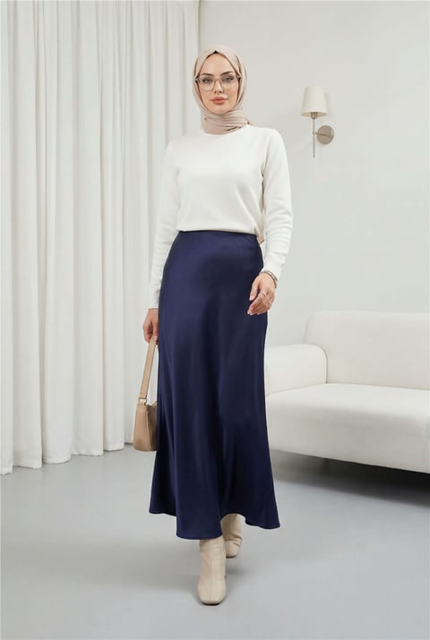 Beli Lastikli Saten Etek -Laci-Etek-307-0031-R03