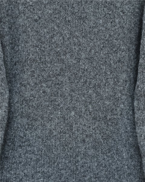 Bisiklet Yaka Beli Oturtmalı Yumoş Triko Elbise -Füme-Elbise-109-0959-R18