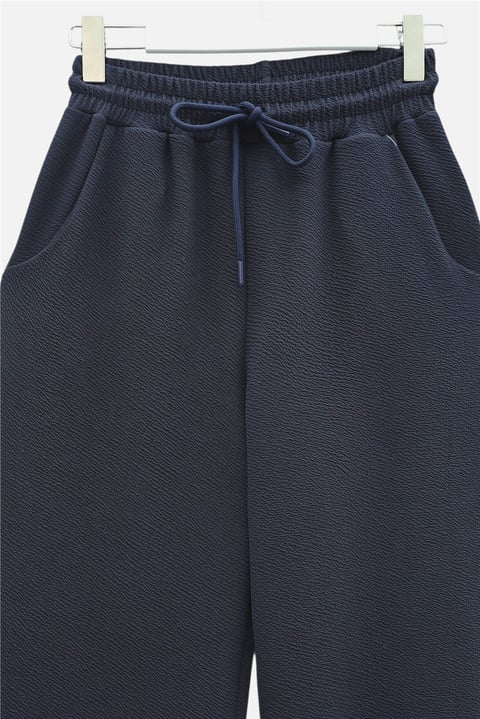 Cepli Beli Bağcıklı Zra Krep Pantolon  -Laci-Pantolon-408-2393-R03