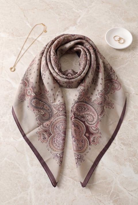 Çıtır Desen Coton Eşarp -Mürdüm