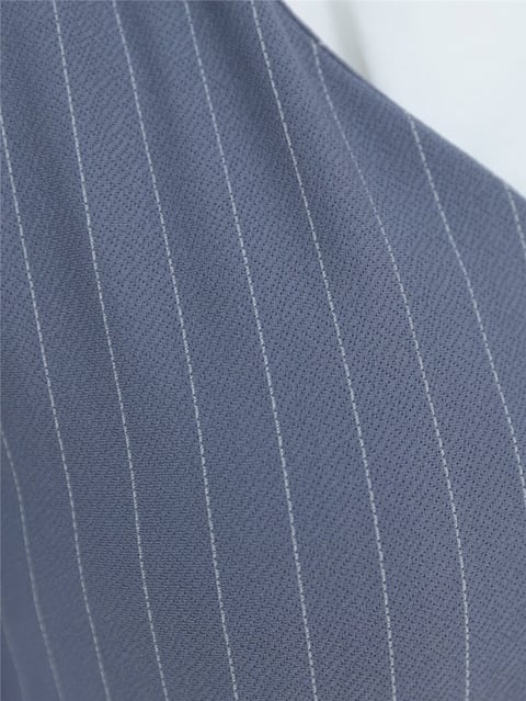 Çizgili Beli Kuşaklı Gömlek Jile Takım -Gri-Jile Elbise-349-5063-R11