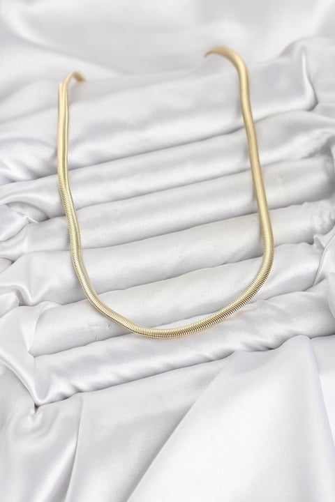 CM Yassı Yılan Zincir Model 60 cm Kadın Kolye