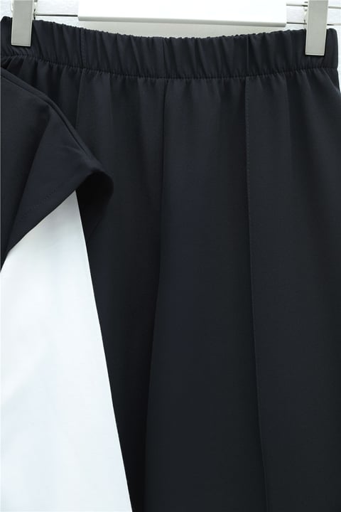 Düğme Detaylı Çift Bağcıklı Yelek Pantolon Double Krep Takım -Siyah-Takım-349-8065-R01