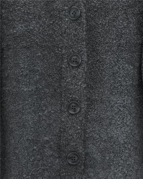 Düğmeli Salaş Triko Hırka -Füme-Hırka-357-6232-R18