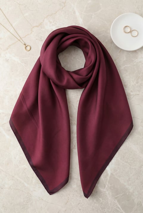 Düz Rayon Eşarp -Mürdüm