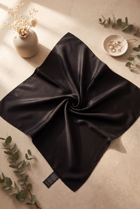 Düz Rayon Eşarp -Siyah