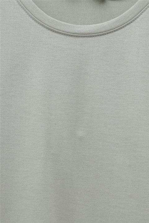 Eteği Kalp Detaylı Yırtmaçlı Salaş Penye Tunik  -Taş-Tunik-253-13074-R43