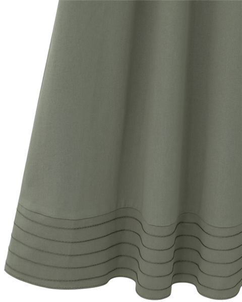 Etek Ucu Dikiş Detaylı Beli Lastikli Astarlı İthal Soft Gabardin Etek -Çağla Y.-Etek-356-4465-R70