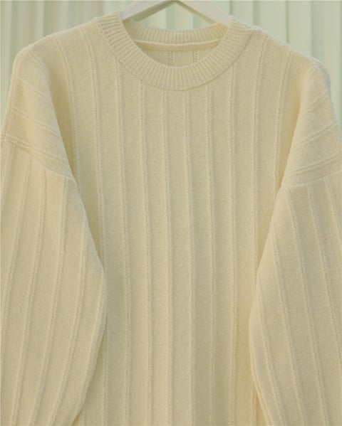 Fitilli Yırtmaçlı Yumoş Triko Tunik -Krem-Kazak-295-6026-R28