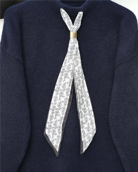 Fularlı Yumoş Triko Kazak -Laci-Kazak-109-0944-R03