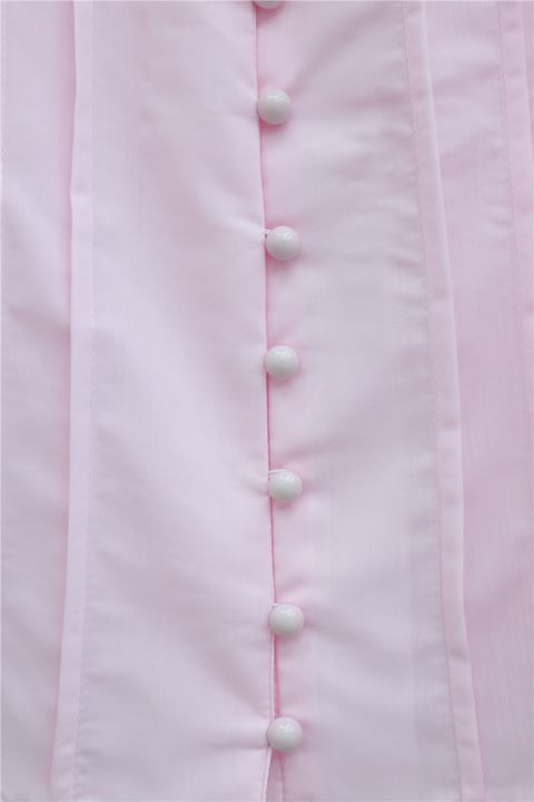 Geniş Yakalı Bağlamalı Kolu Lastikli Eteği Astarlı Poplin Takım  -Pembe-Takım-445-8350-R20