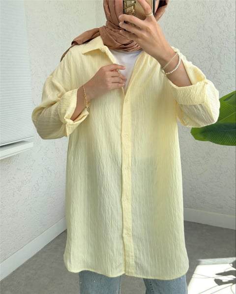 Karaşlı Su Yolu Şahmeran Gömlek  -Açık Sarı-Gömlek-307-613128-R75