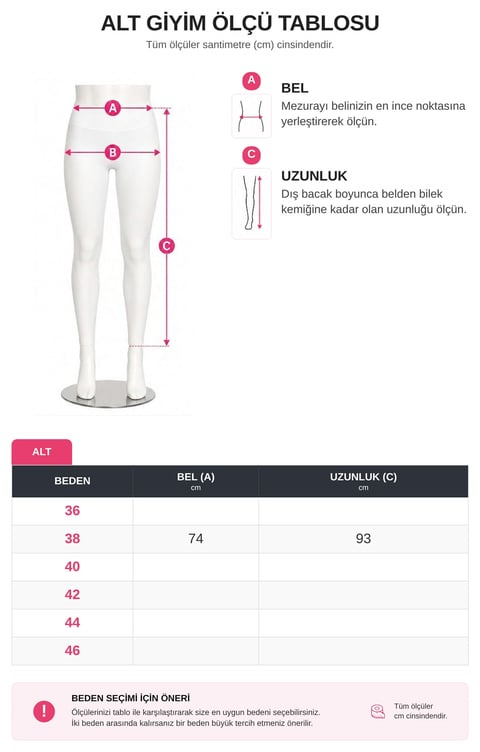 Kemerli Bilek Pantolon -Siyah-Pantolon-186-037-R01