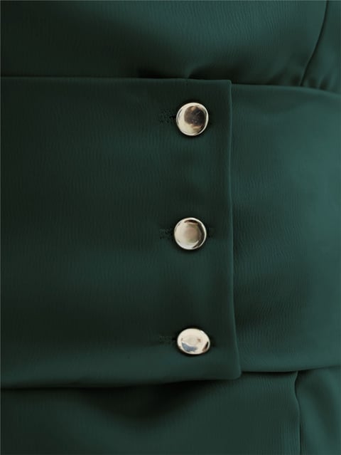 Korse Kemerli Taşlı Saten Abiye  -Zümrüt-Abiye-316-4640-R17