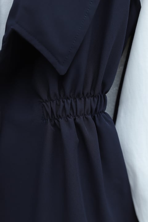 Kruvaze Yaka Beli Lastikli Yelek Pantolon Modal Takım  -Laci-Takım-398-22024-R03