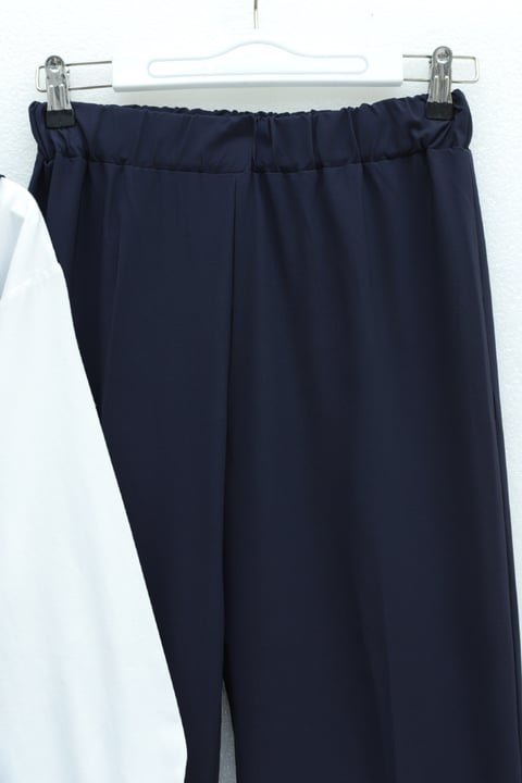 Kruvaze Yaka Beli Lastikli Yelek Pantolon Modal Takım  -Laci-Takım-398-22024-R03