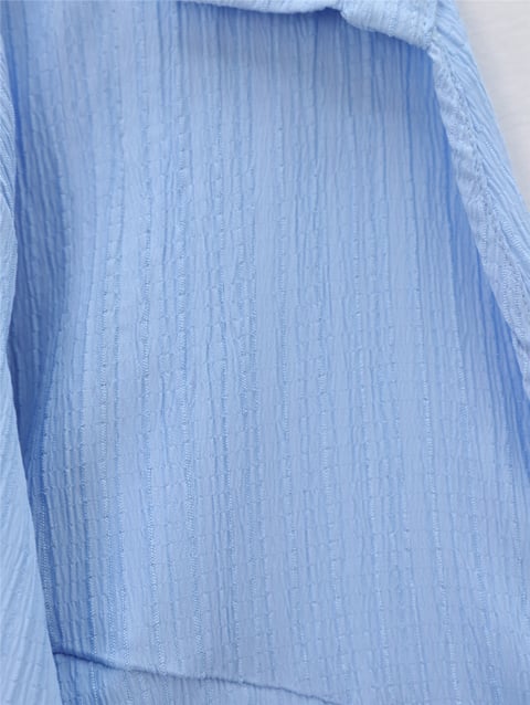Önden Bağlamalı Krınkıl Kimono -Bebe Mavi-Kimono&Kaftan-253-12986-R32