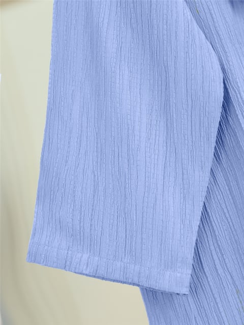 Önden Bağlamalı Krınkıl Kimono -Bebe Mavi-Kimono&Kaftan-253-12986-R32
