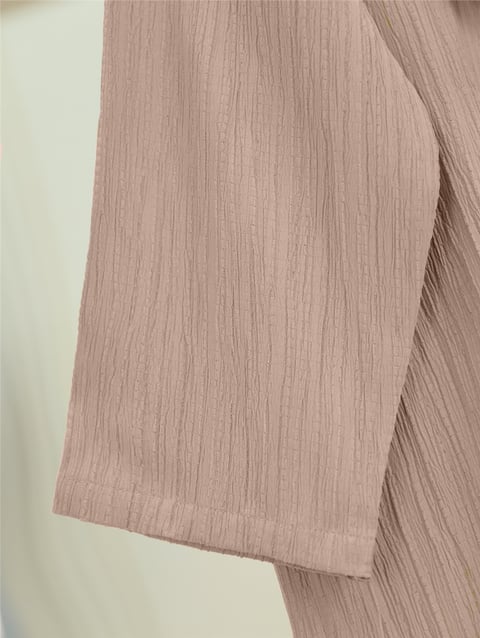 Önden Bağlamalı Krınkıl Kimono -Somon-Kimono&Kaftan-253-12986-R13