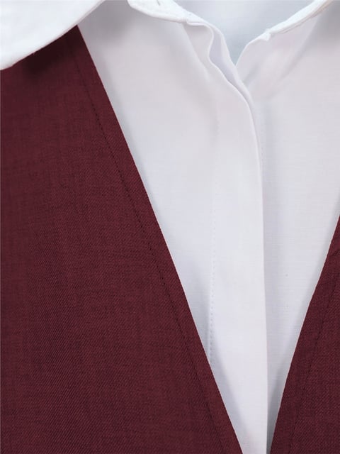 Önden Bağlamalı Pantolonlu Kimono Takım   -Bordo-Takım-223-3000-R04