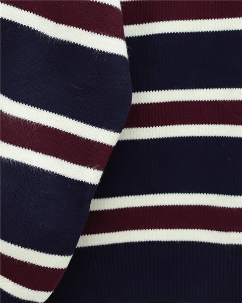 Polo Yaka Düğmeli Renkli Çizgili Triko Kazak -Laci-Kazak-109-9757-R03