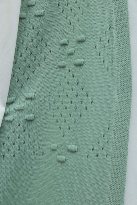 Ponpon Detaylı Ajurlu Triko Yelek -Mint-Yelek-109-1204-R24