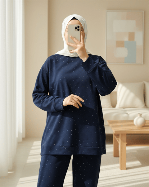 Serpme Taş Detaylı Pantolonlu Oysho Takım  -Laci-Takım-253-13075-R03